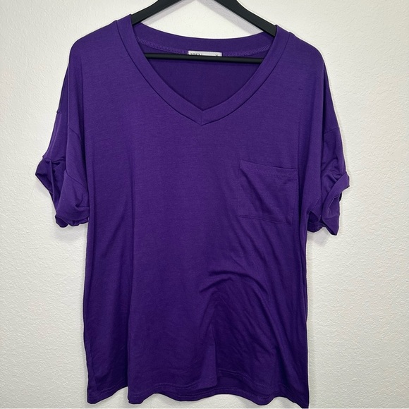 Miholl Purple Short Sleeve Tee – Size XL - Picture 1 of 4